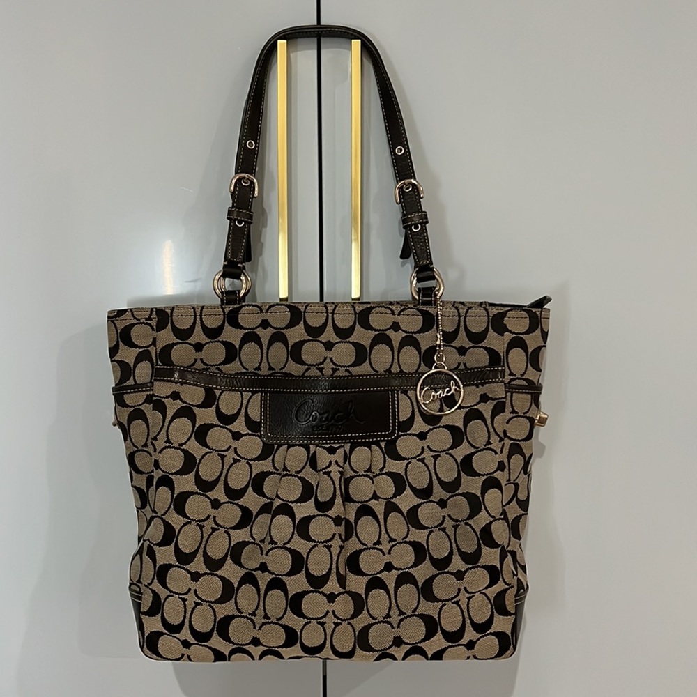 Coach Signature Pleated Gallery Book Tote F14670